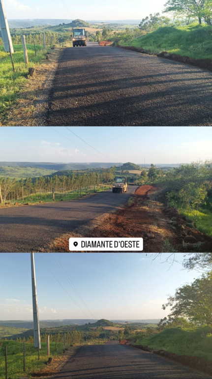 Pavimentação asfáltica estrada Rural Diamante D’Oeste
